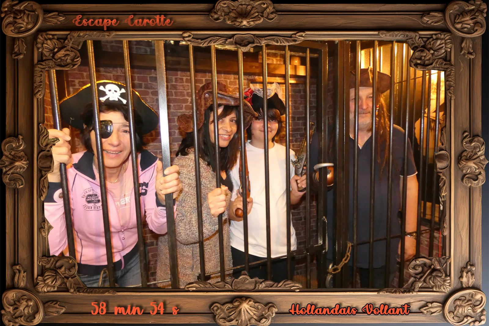 Photo souvenir encadrée de l'équipage