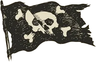 Drapeau pirate gauche